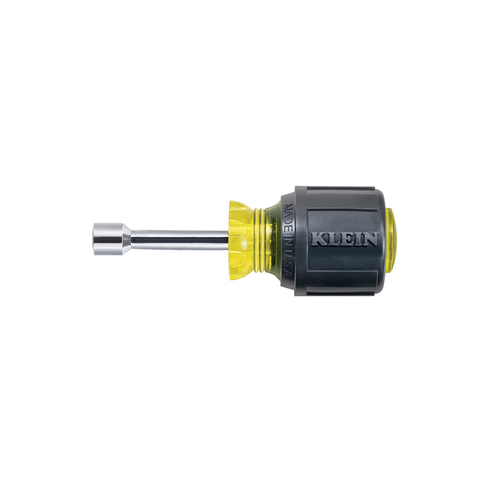 Klein 5/16-Inch Stubby Nut Driver, 1-1/2-Inch Shaft, Cushion-Grip # 610-5/16