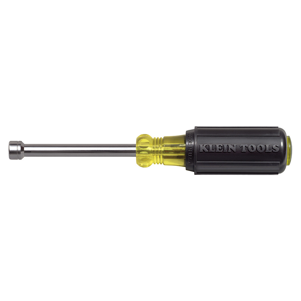 Klein 6 mm Nut Driver, 3-Inch Hollow Shaft, Cushion-Grip # 630-6 mm