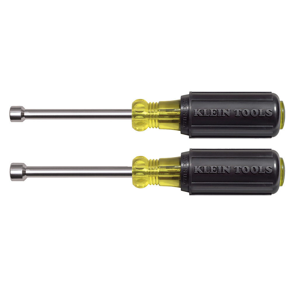 Klein Nut Driver Set, Magnetic Nut Drivers, 3-Inch Shafts, 2-Piece # 630M