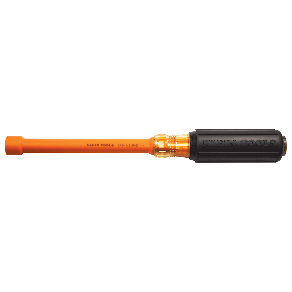 Klein Insulated Nut Driver, 1/2-Inch Hex, 6-Inch # 646-1/2-INS