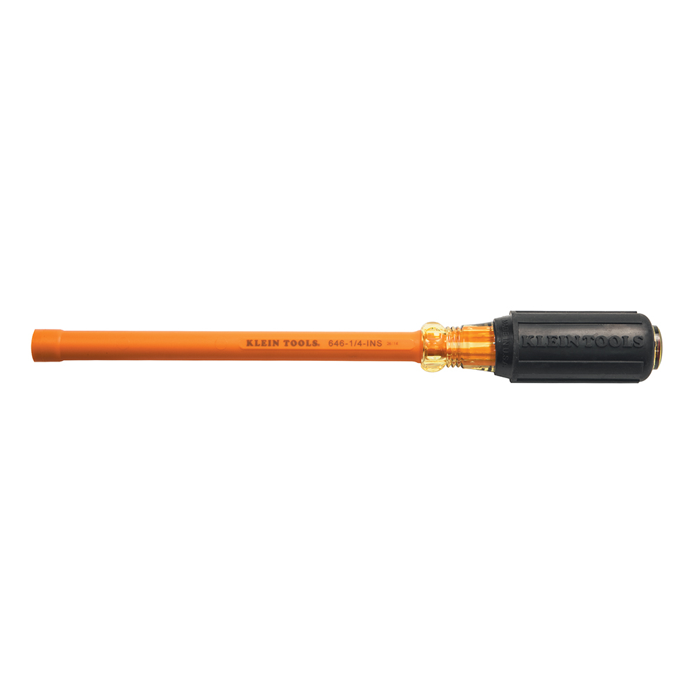 Klein Insulated 1/4-Inch Nut Driver, 6-Inch Hollow Shaft # 646-1/4-INS