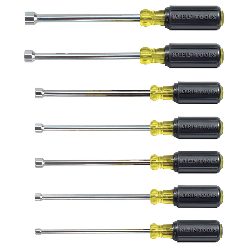 Klein Nut Driver Set, 6-Inch Shafts, 7-Piece # 647