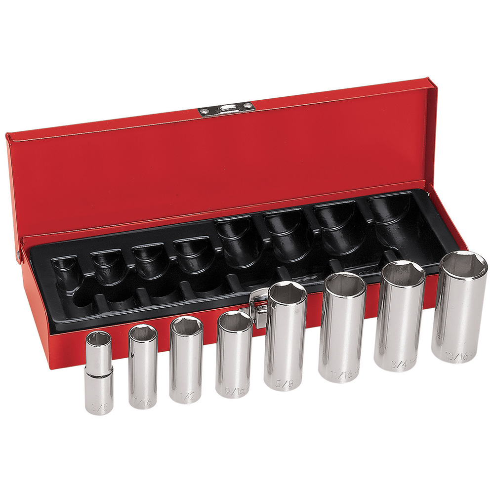 Klein 3/8-Inch Drive Deep Socket Wrench Set, 8-Piece # 65502