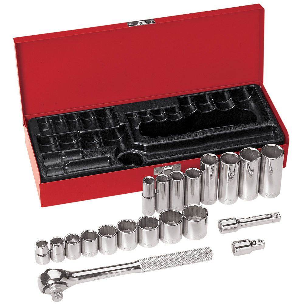 Klein 3/8-Inch Drive Socket Wrench Set, 20-Piece # 65508