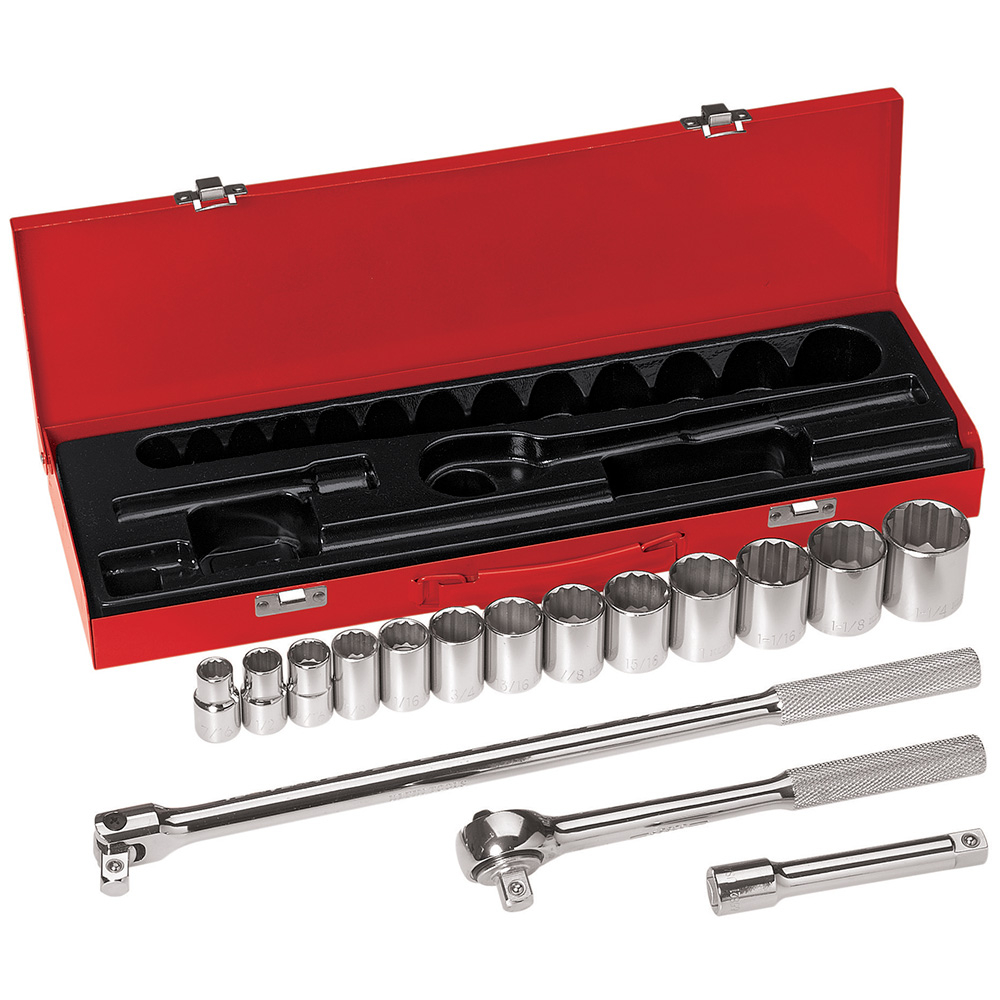 Klein 1/2-Inch Drive Socket Wrench Set, 16-Piece # 65512