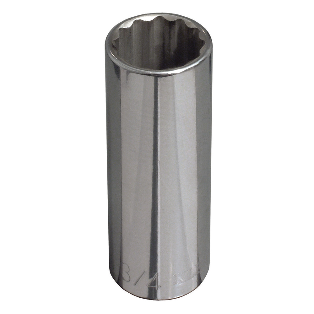 Klein 3/4-Inch Deep 12-Point Socket, 1/2-Inch Drive # 65829