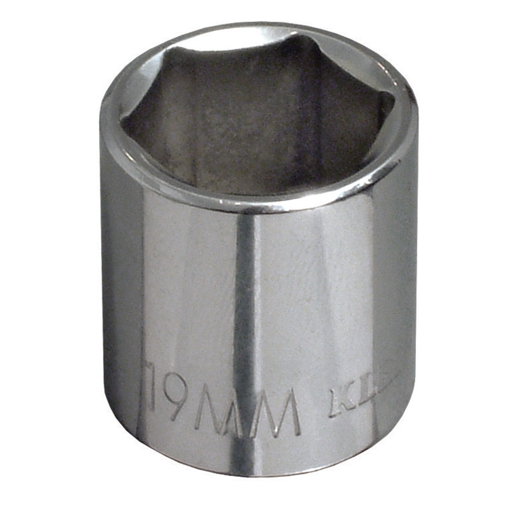 Klein 19 mm Metric 6-Point Socket, 3/8-Inch Drive # 65919