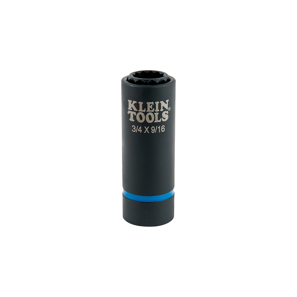 Klein 2-in-1 Impact Socket, 12-Point, 3/4 and 9/16-Inch # 66001
