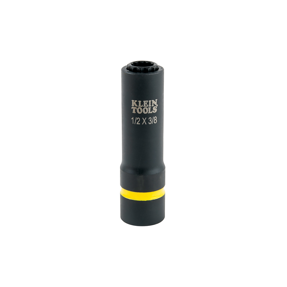 Klein 2-in-1 Impact Socket, 12-Point, 1/2 and 3/8-Inch # 66011