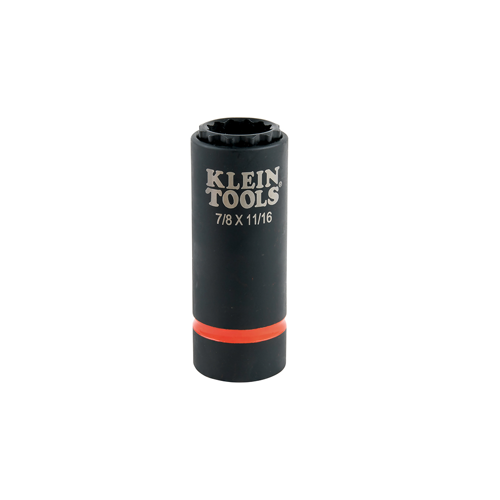 Klein 2-in-1 Impact Socket, 12-Point, 7/8 and 11/16-Inch # 66014