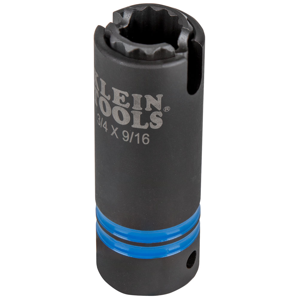 Klein 3-in-1 Slotted Impact Socket, 12-Point, 3/4 and 9/16-Inch # 66031