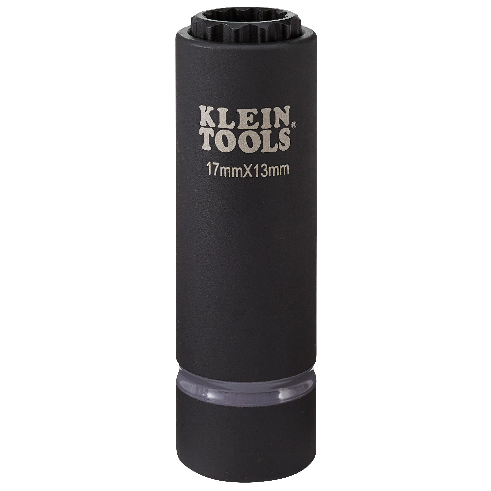Klein 2-in-1 Metric Impact Socket, 12-Point, 17 x 13 mm # 66051E