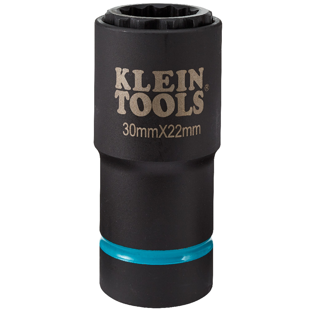 Klein 2-in-1 Metric Impact Socket, 12-Point, 30 x 22 mm # 66053E