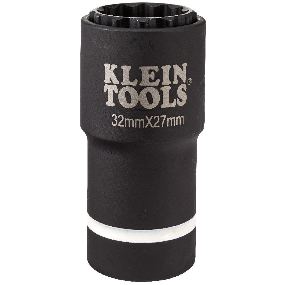 Klein 2-in-1 Metric Impact Socket, 12-Point, 32 x 27 mm # 66054E