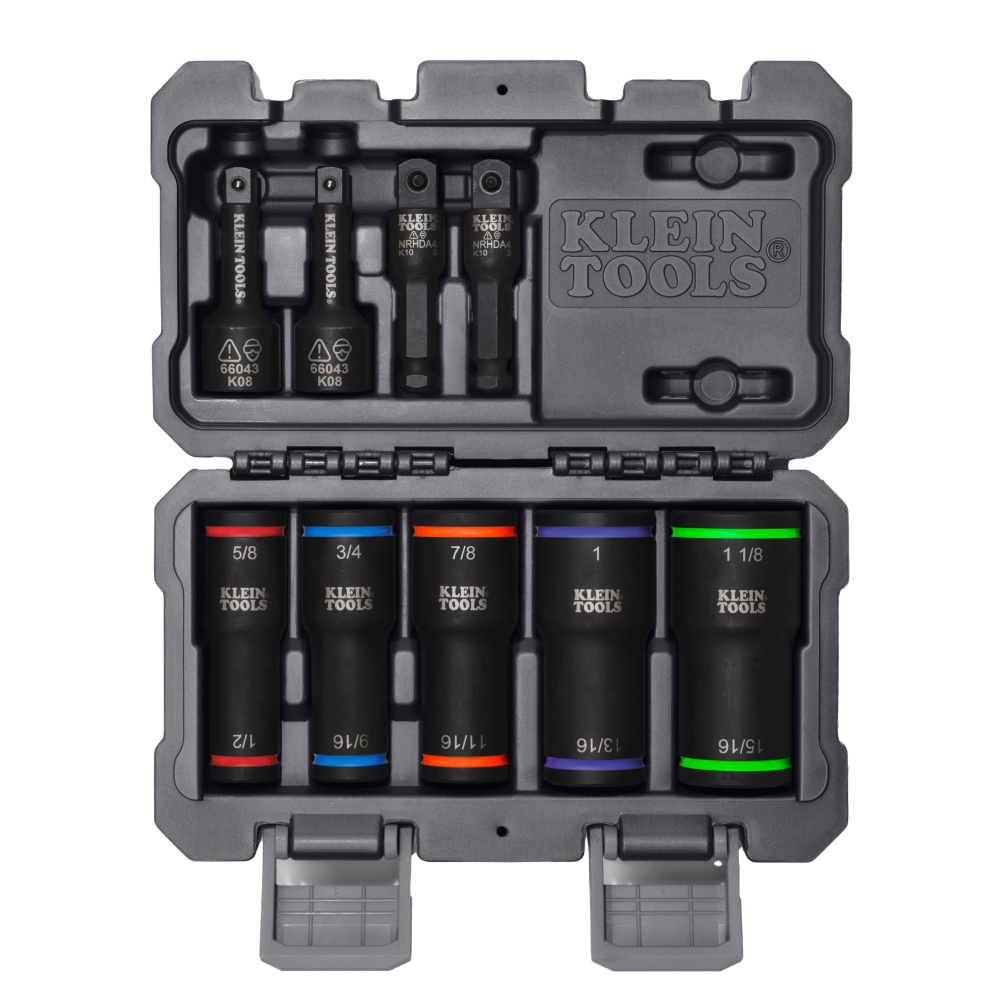 Klein 2-in-1 Impact Flip Socket Set, 5-Piece # 66055