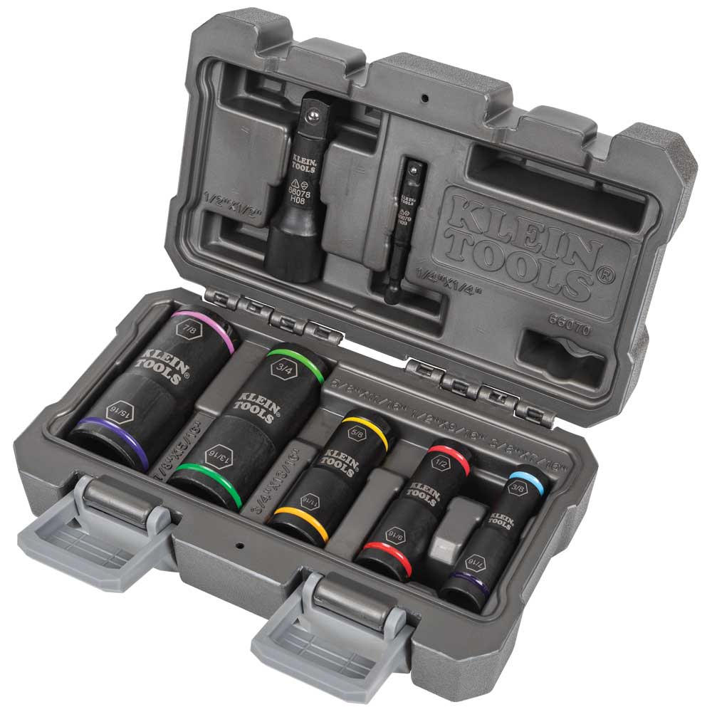 Klein Flip Impact Socket Set, 7-Piece # 66070