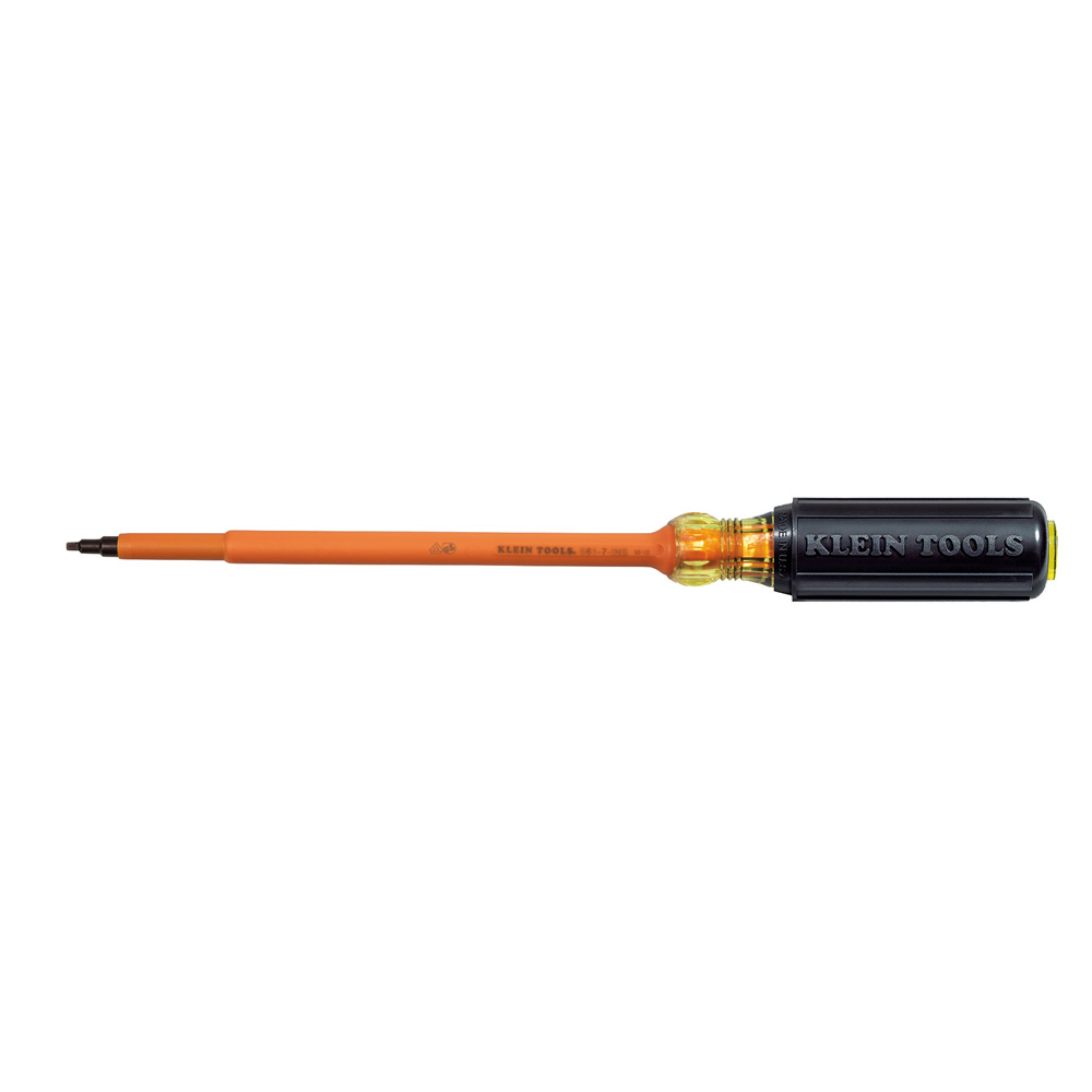 Klein Insulated Screwdriver, #1 Square, 7-Inch Round Shank # 661-7-INS