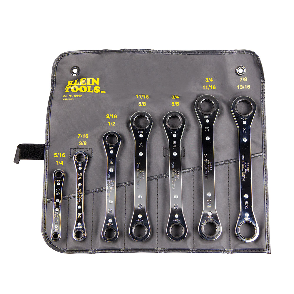 Klein Ratcheting Box Wrench Set, 7-Piece # 68222