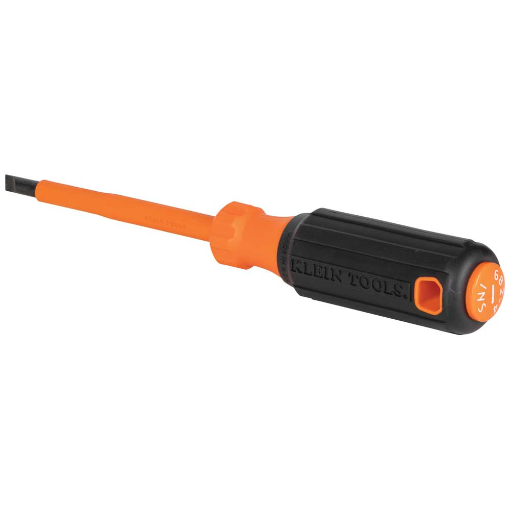 Klein Insulated Screwdriver, 1/4-Inch Cabinet, 4-Inch Round Shank # 6824INS