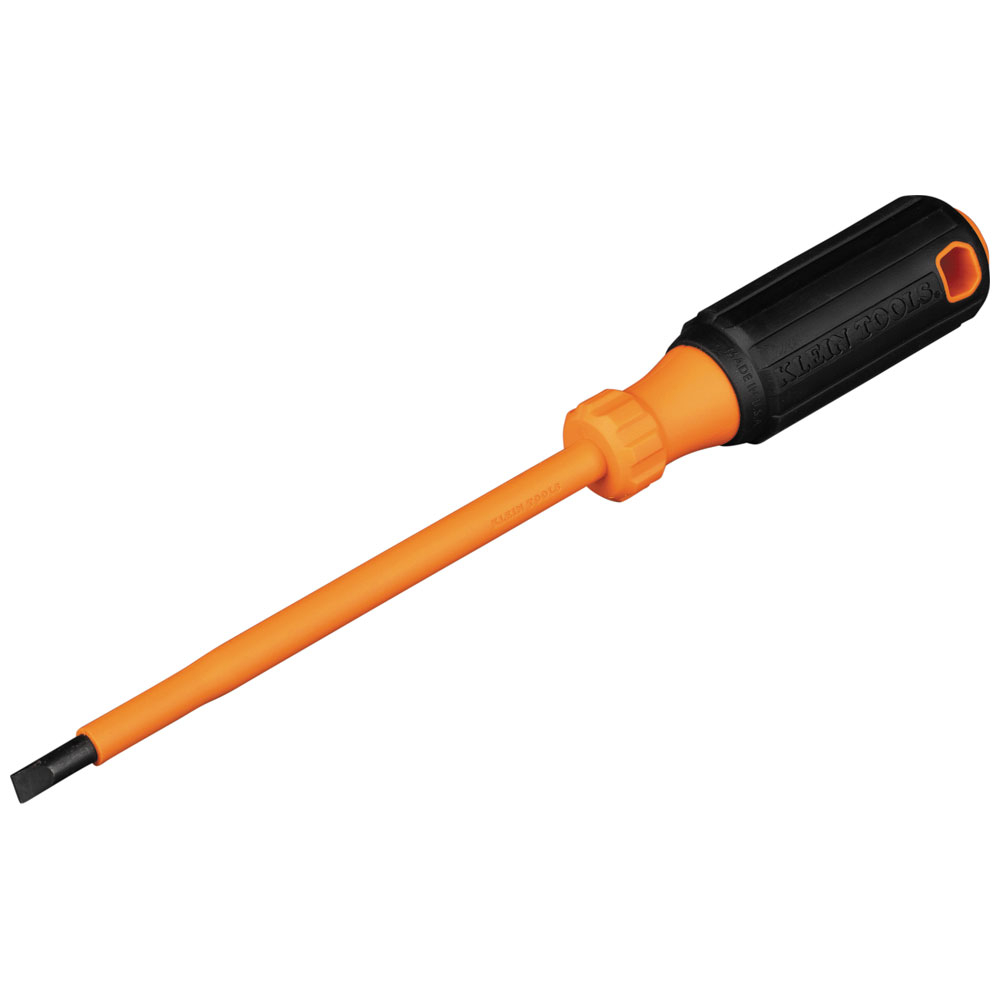 Klein Insulated Screwdriver, 1/4-Inch Cabinet, 6-Inch Round Shank # 6826INS