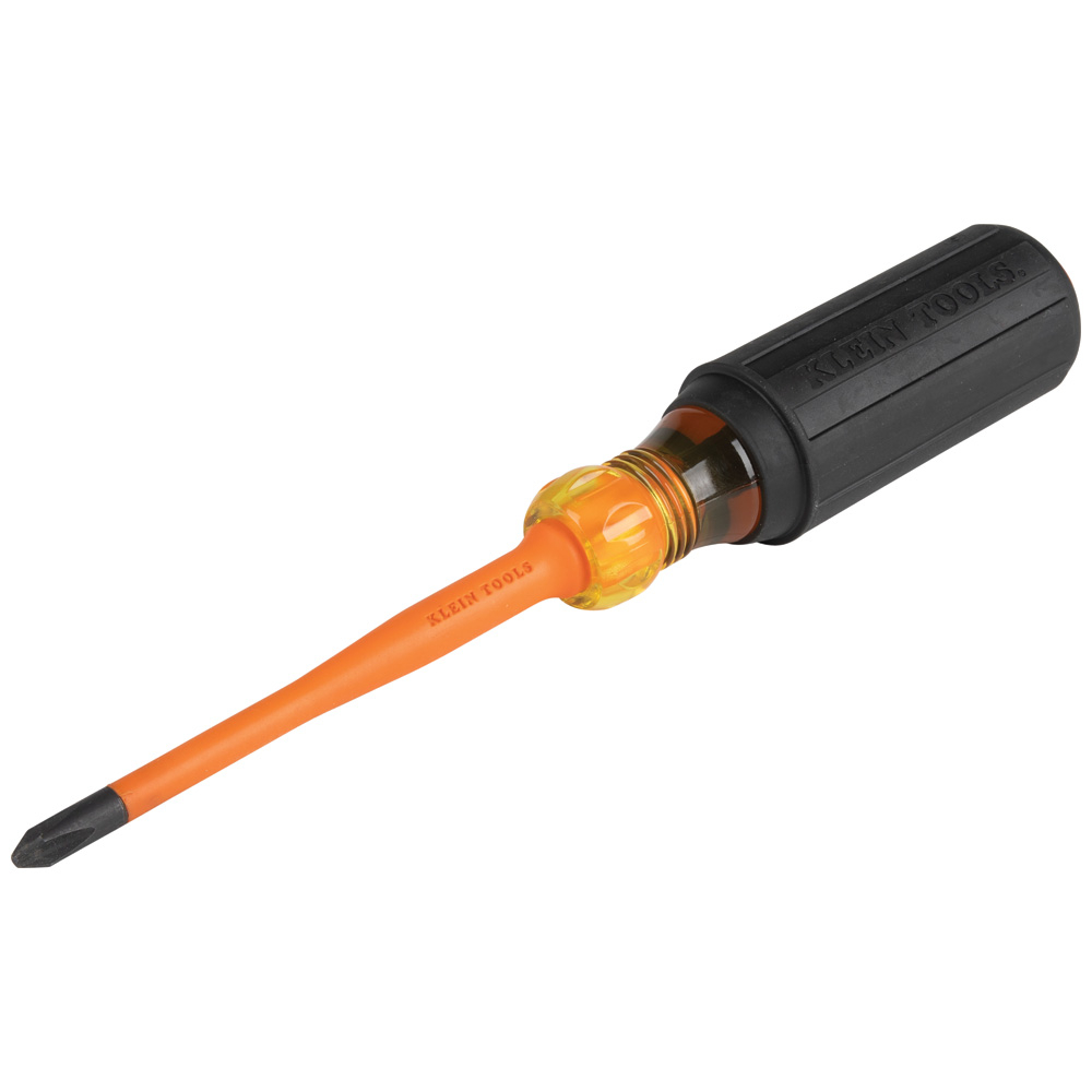Klein Slim-Tip Insulated Screwdriver, #2 Phillips, 4-Inch Round Shank # 6934INS