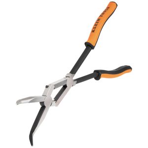 Klein Pliers, Long Reach Needle Nose Pliers, Bent Nose, 13-Inch # 71401