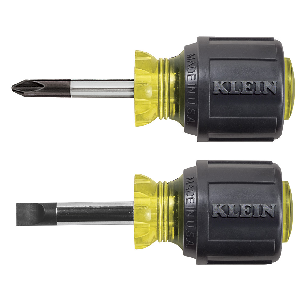 Klein Screwdriver Set, Stubby Slotted and Phillips, 2-Piece # 85071