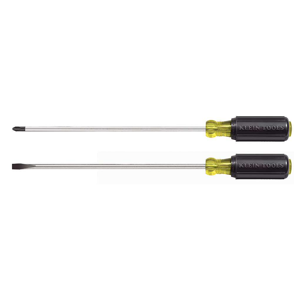 Klein Screwdriver Set, Long Blade Slotted and Phillips, 2-Piece # 85072