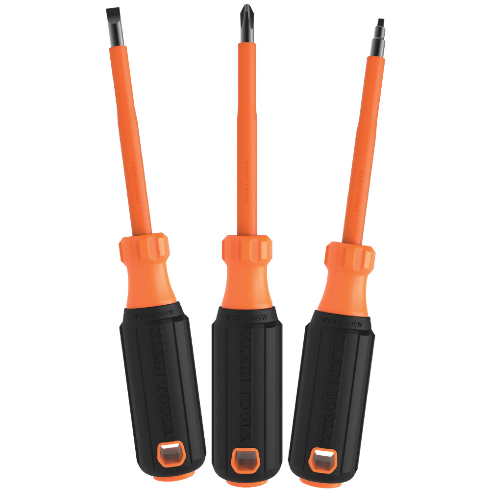 Klein Screwdriver Set, 1000V Insulated, 3-Piece # 85073INS