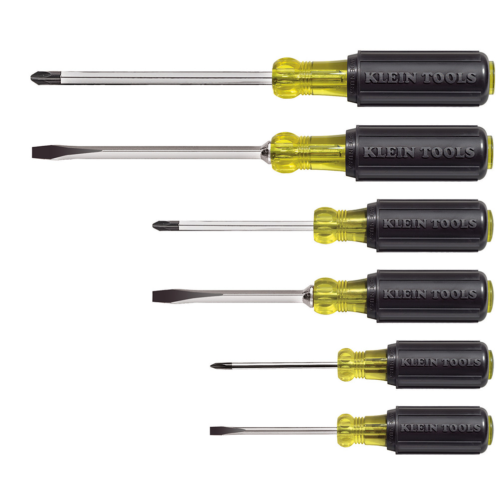 Klein Screwdriver Set, Slotted and Phillips, 6-Piece # 85074