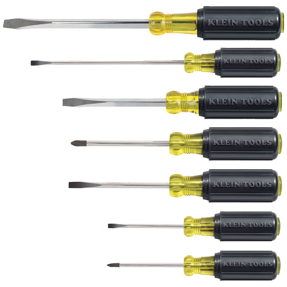 Klein Screwdriver Set, Slotted and Phillips, 7-Piece # 85076
