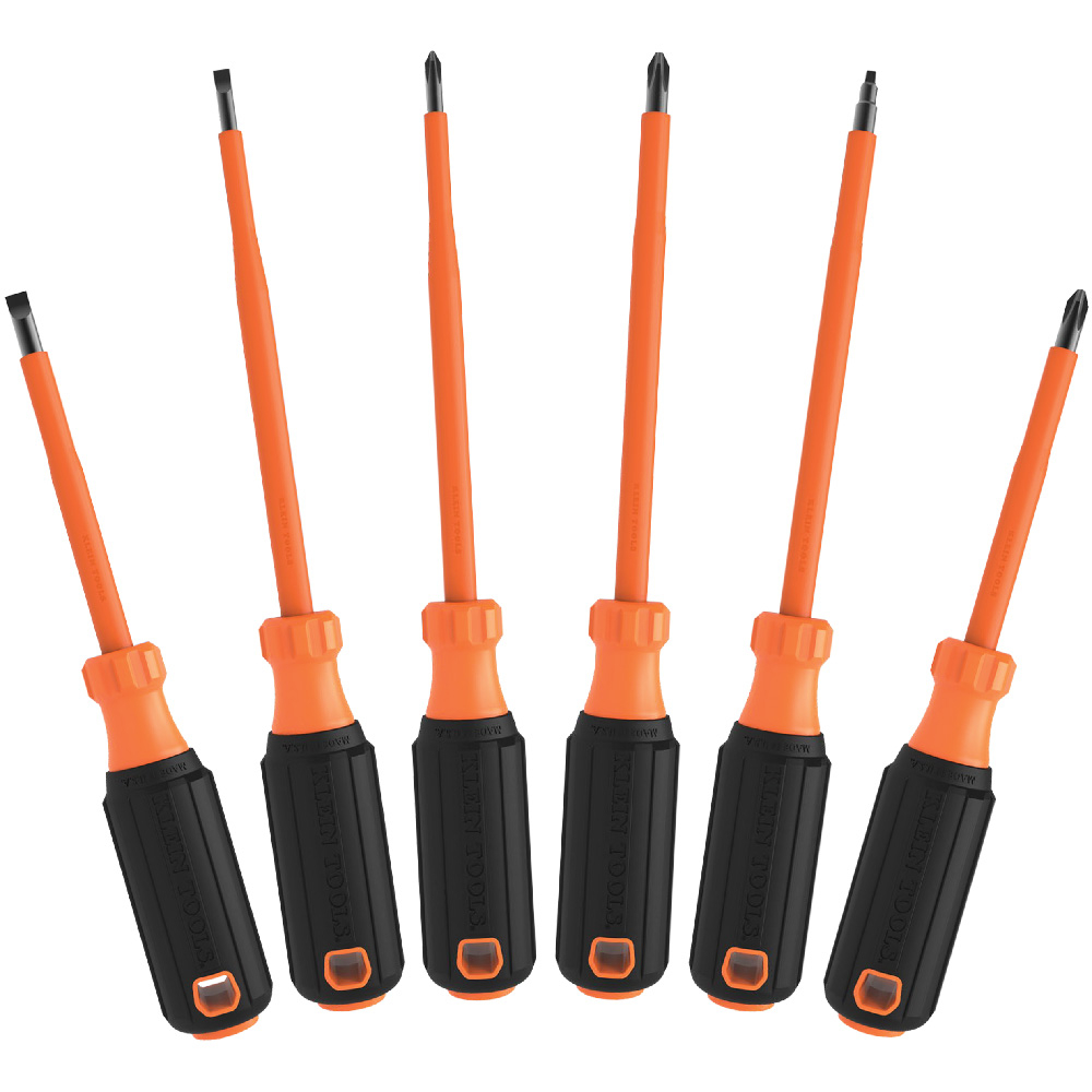 Klein Screwdriver Set, 1000V Insulated, 6-Piece # 85076INS