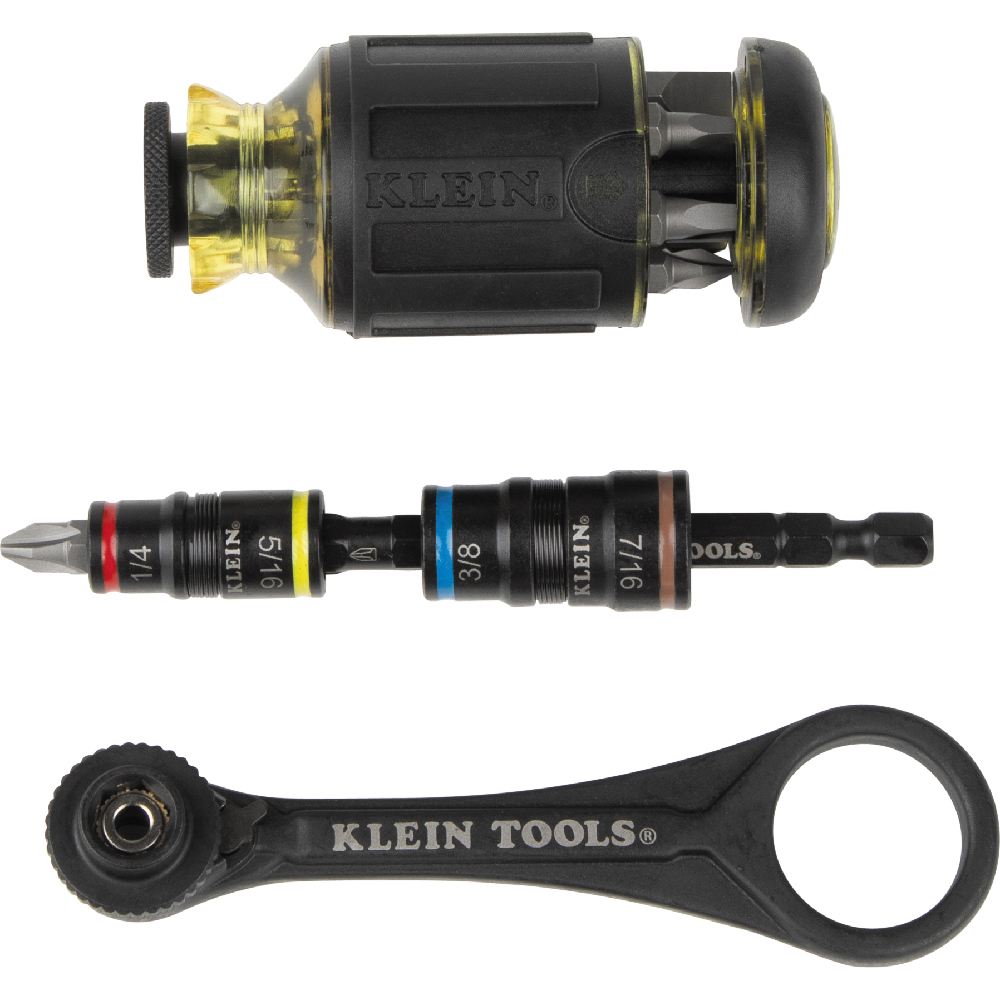 Klein Flip Socket, Mini Ratchet and Multi-Bit Driver Set, 3-Piece # 85515HD