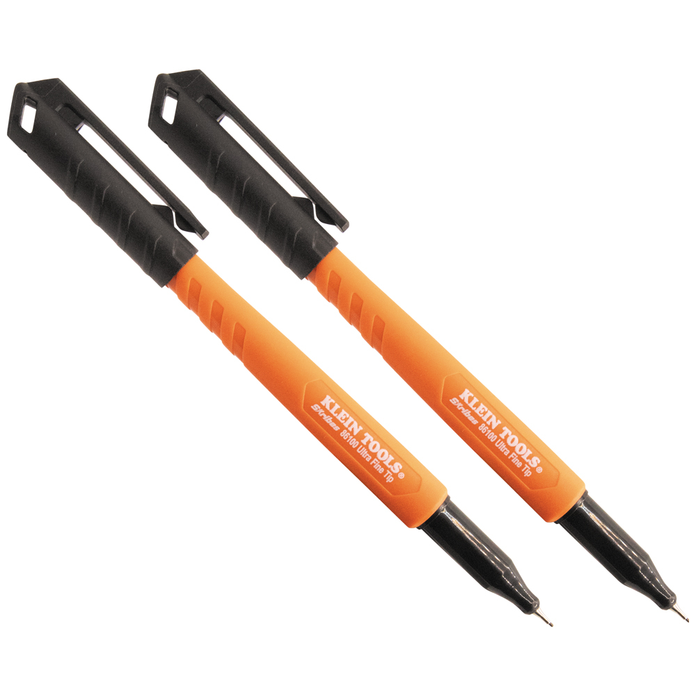 Klein Skribes Ultra Fine Tip Permanent Markers, Black, 2-Pack # 861002