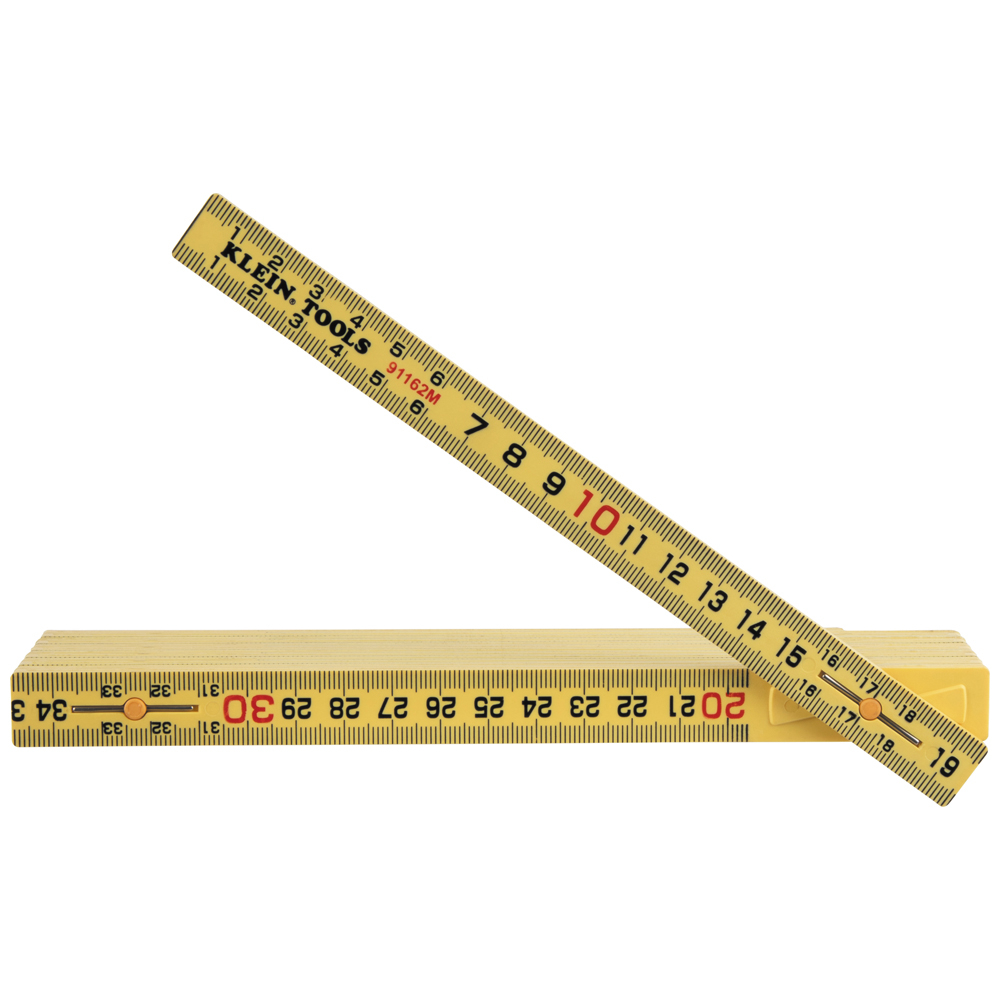 Klein Fiberglass Folding Ruler, Outside Reading, Metric # 91162M