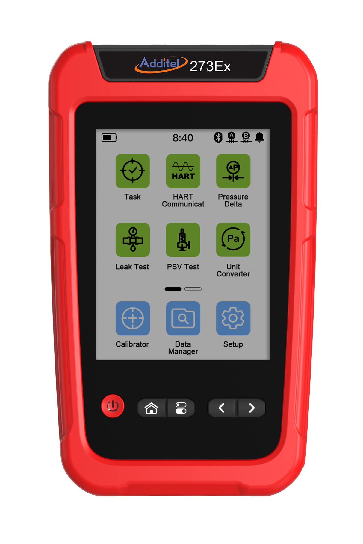 Additel ADT273EX, Handheld Pressure Calibrator, ATEX Certified Intrinsically Safe, 0.02%FS, -15 to 0 PSI, Gauge Pressure, 1/2NPT M, w/ HART # ADT273EX-V15-PSI-N2-HART
