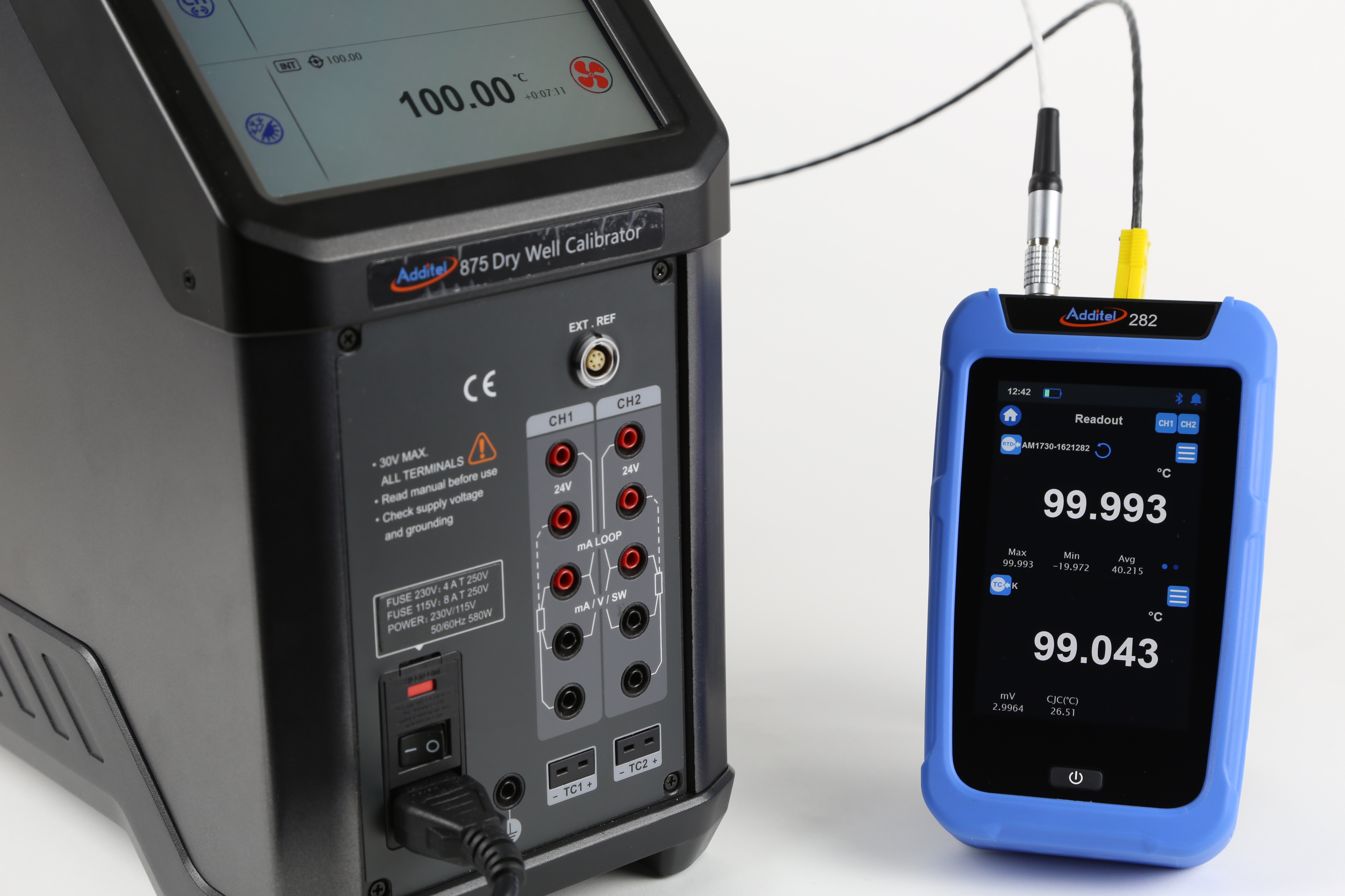 Additel ADT282, Dual Channel Handheld Reference Thermometer Readout # ADT282