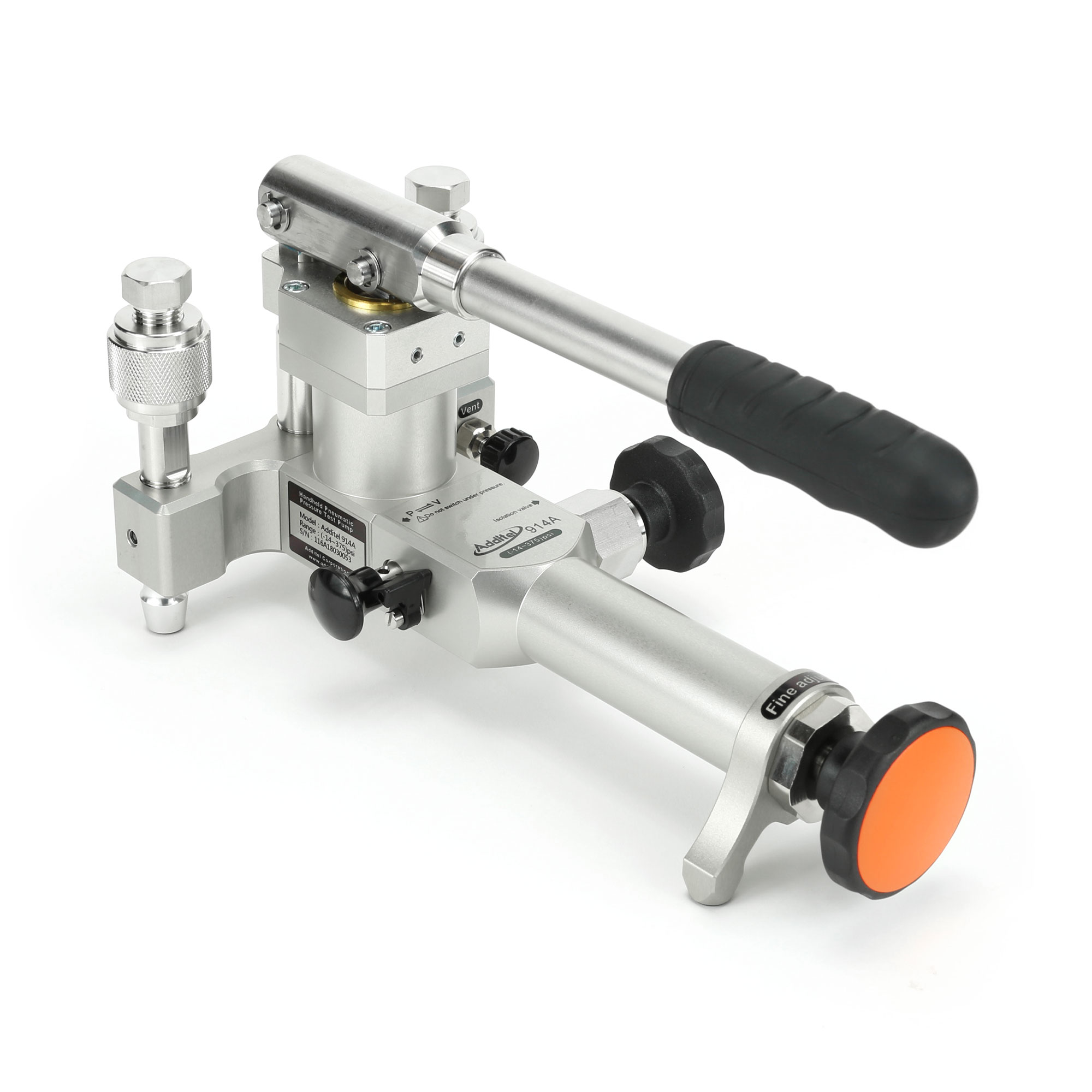 Additel ADT914A, Handheld Pneumatic Pressure Test Generator, 375 PSI, 1/4 BSP F # ADT914A-B