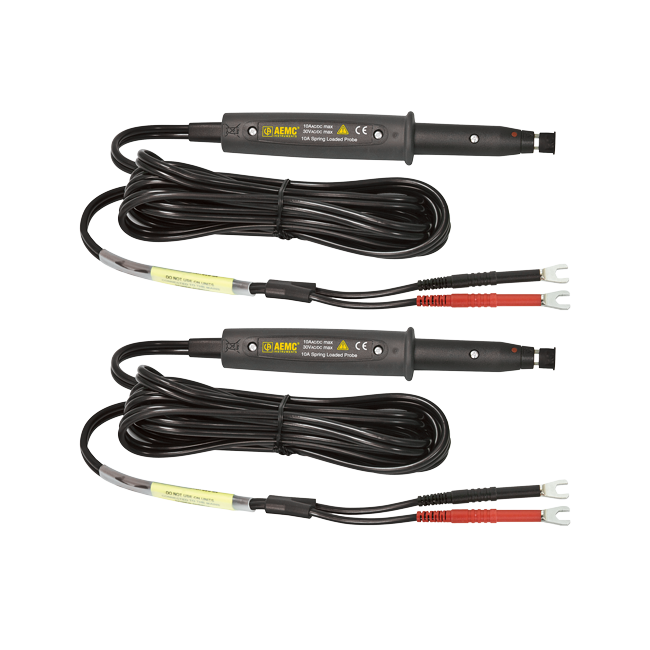AEMC Instruments Kelvin Probes 10 ft (10A, Spring Loaded) # 2118.77