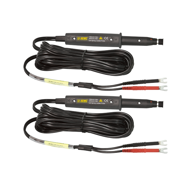 AEMC Instruments Kelvin Probes 20 ft (10A, Spring Loaded) # 2118.78