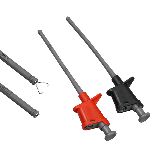 AEMC Instruments Probe - Set of 2, Color-Coded Grip Probes (Red/Black) 1000V CAT II <6A # 2124.86