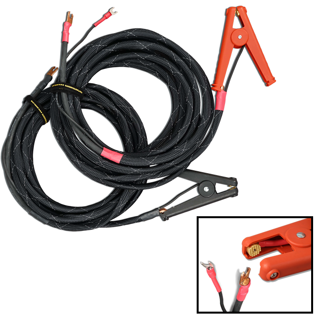 AEMC Instruments Lead - Set of 2, 50 ft Kelvin Clips (200A - Hippo) for use with Model 6292 # 2129.73