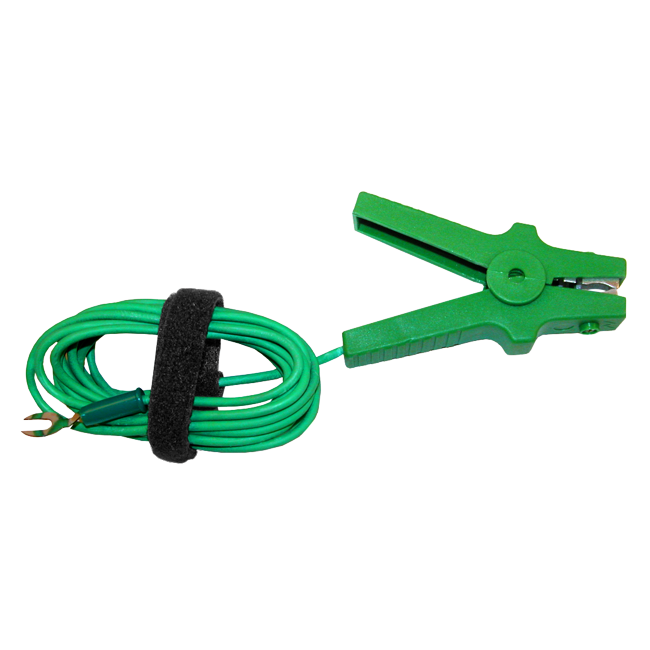 AEMC Instruments Lead - Replacement, 10 ft Earth/Ground (Green) with Attached Clamp for Models 6290 & 6292 # 2129.88