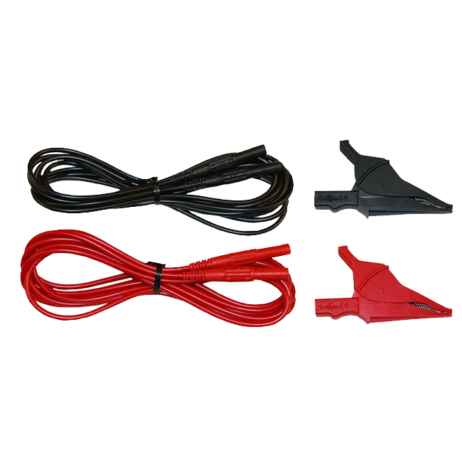 AEMC Instruments Lead - Set of 2, 10 ft Color-Coded w/Color-coded Alligator Clips (Red/Black) Replacement for Models 8220, 8230, & OX5042/OX5042B # 2140.63