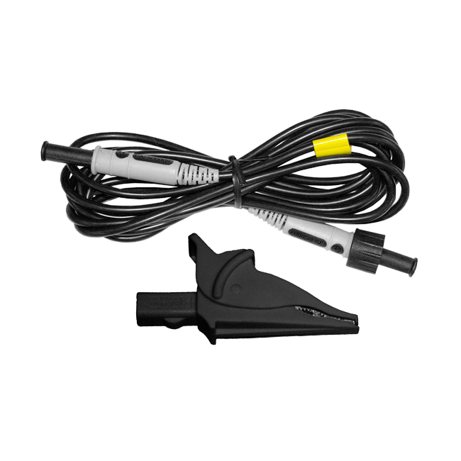 AEMC Instruments Lead - One 10 ft (3M) Black Lead (Waterproof Cap) & One Black Alligator Clip for Use with Models 8435, 8436, PEL 105, & PEL 115 # 2140.73
