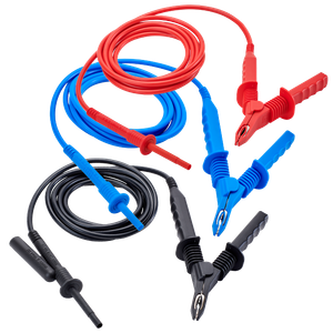 AEMC Instruments Lead - Set of 3, 25 ft 5kV Safety w/Clips for Megohmmeter Models 5050, 5060, 5070, & 6505 # 2151.32