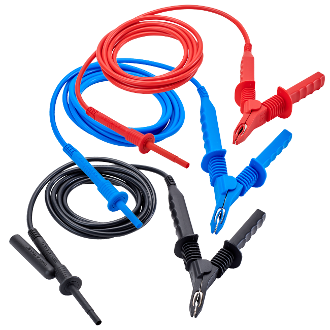 AEMC Instruments Lead - Set of 3, 25 ft 5kV Safety w/Clips for Megohmmeter Models 5050, 5060, 5070, & 6505 # 2151.32