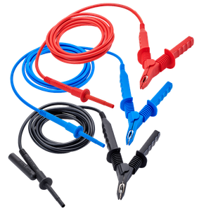 AEMC Instruments Lead – Set of 3, 25 ft 15kV safety w/clips for Megohmmeter Models 6550 & 6555 Replacement for Cat #2151.18, 2151.19, & 2151.20 # 2151.38