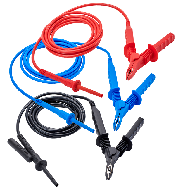 AEMC Instruments Lead – Set of 3, 25 ft 15kV safety w/clips for Megohmmeter Models 6550 & 6555 Replacement for Cat #2151.18, 2151.19, & 2151.20 # 2151.38
