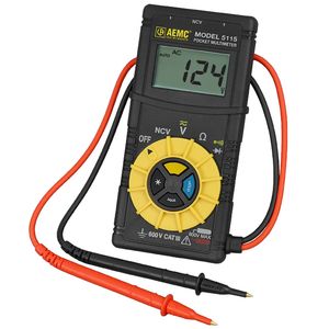 AEMC Instruments Pocket Digital Multimeter Model 5115 (NCV, Flashlight) # 2154.10
